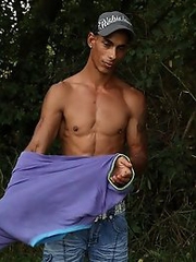 gypsy tattooed guy shows his muscles and beautiful body