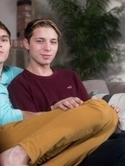Sexy twinks Tristan Adler and Jacob Hansen showcase the cock stars crazy chemistry with spanking and even tickling!